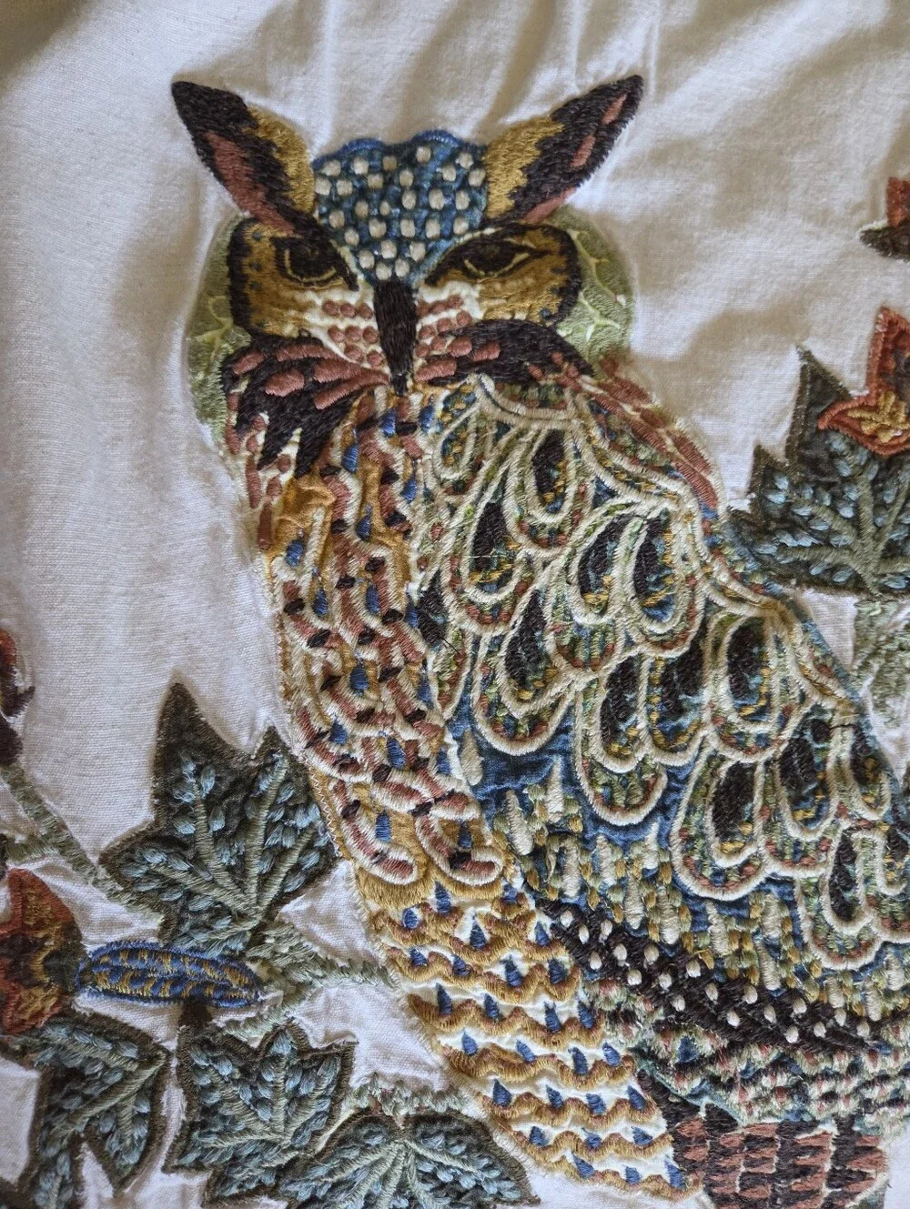 2 Pottery Barn Embroaderied Owl Shams